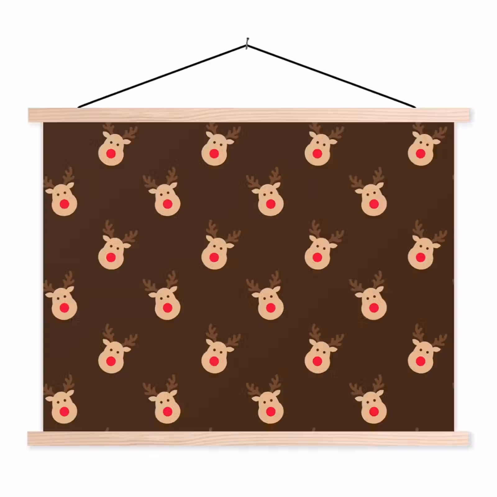 Stoffbild - Rentiere – Weihnachten – Braun — 1