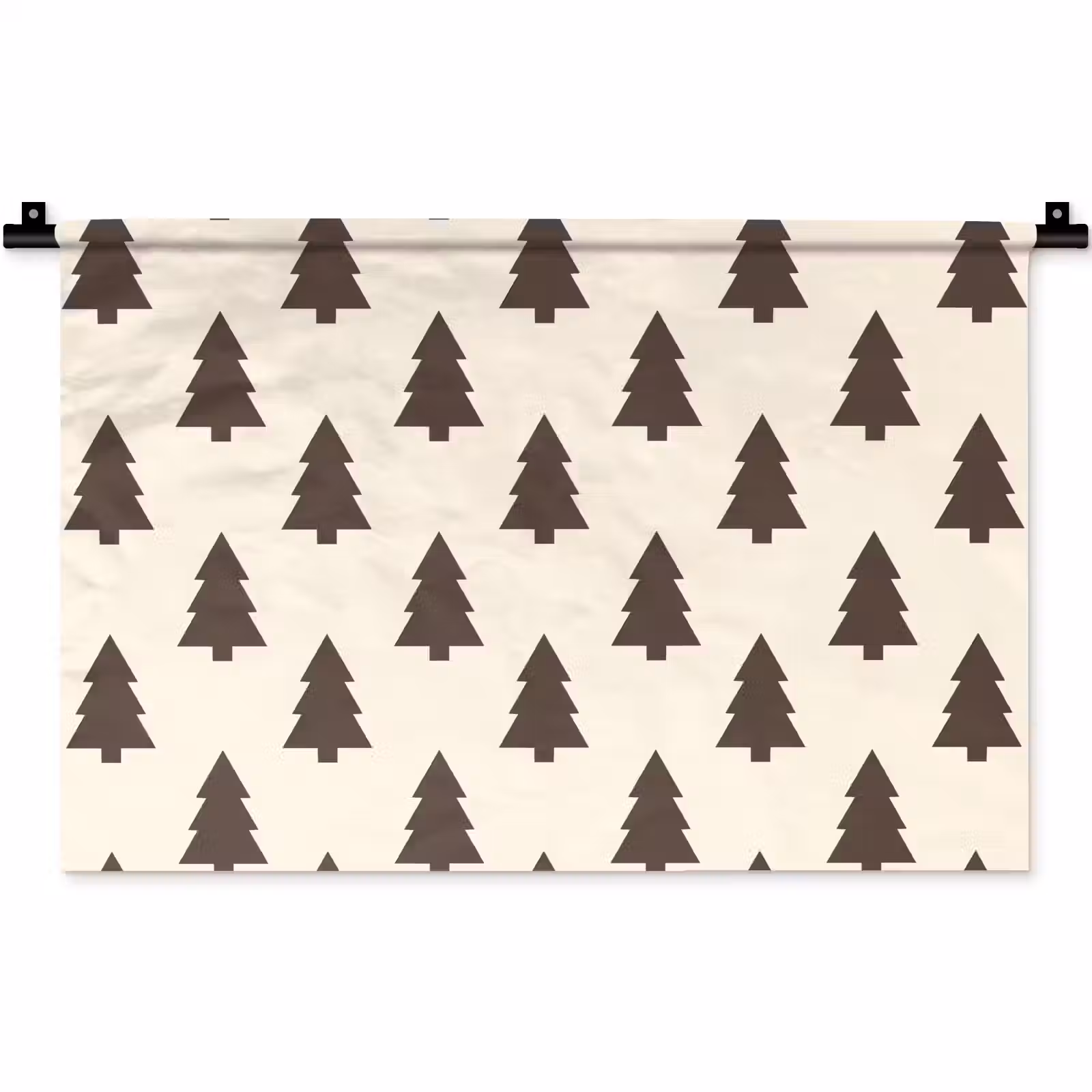 Wandteppich - Weihnachtsbaum – Creme – Grau — 1