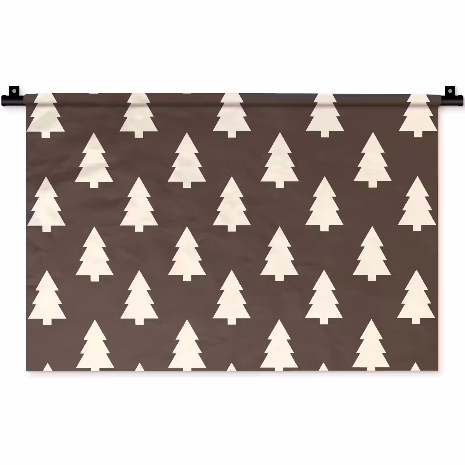 Wandteppich - Weihnachtsbaum – Grau – Cremefarben — 1
