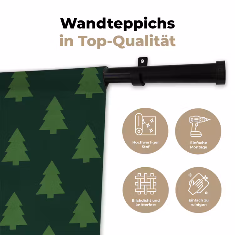 Wandteppich - Weihnachtsbaum – Grün – Weihnachten — 7