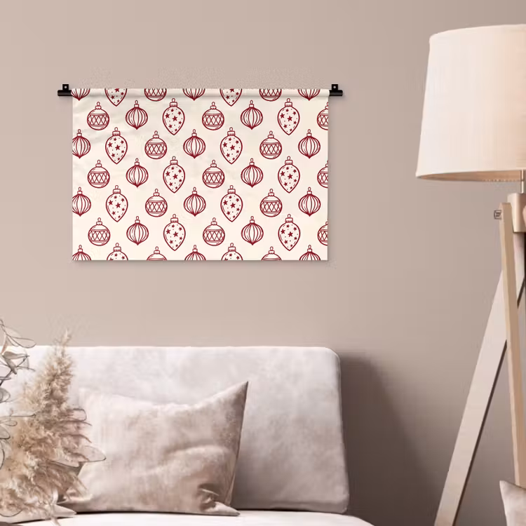 Wandteppich - Weihnachtskugel – Rot – Weihnachten — 2