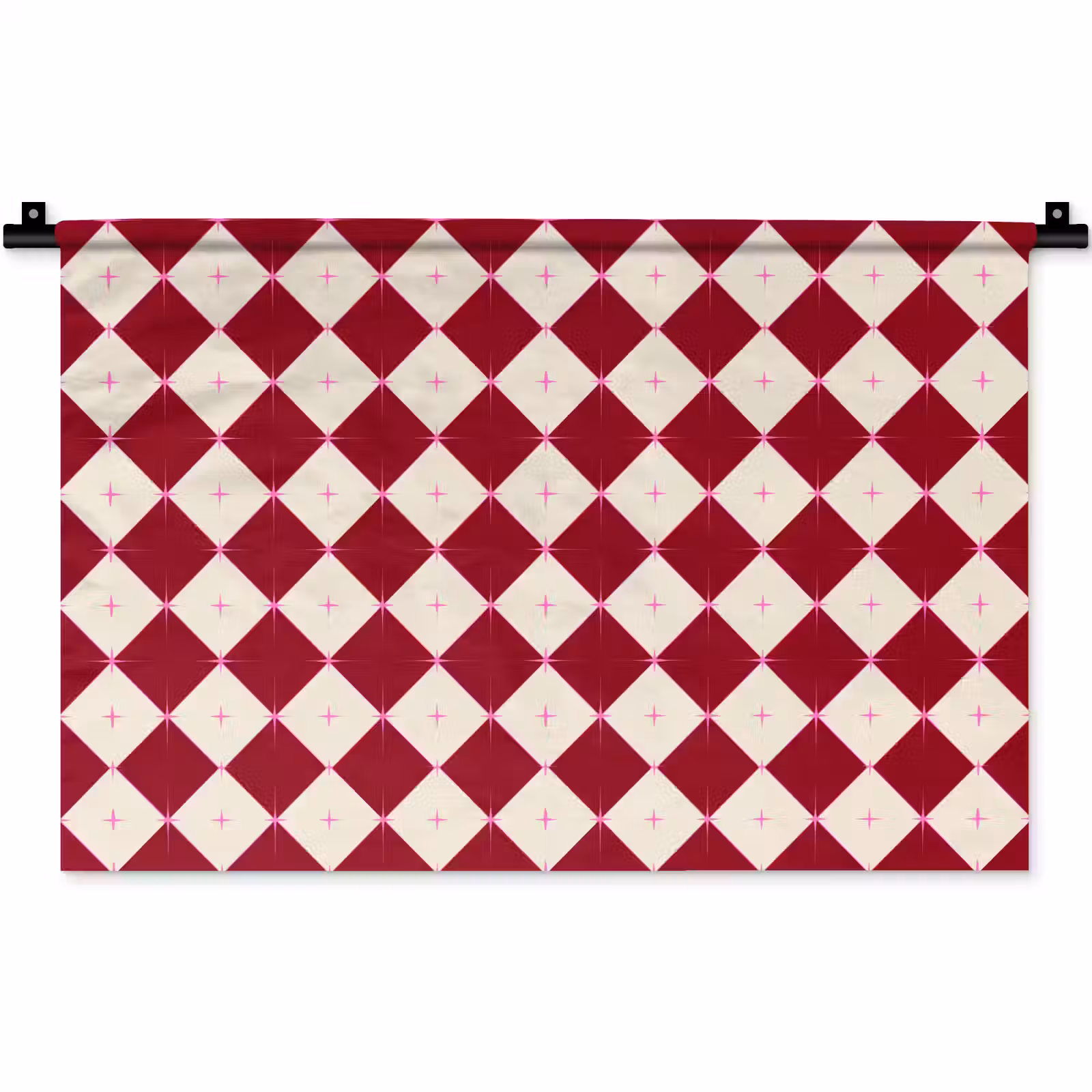 Wandteppich - Stern – Rosa – Rot – Weihnachten — 1