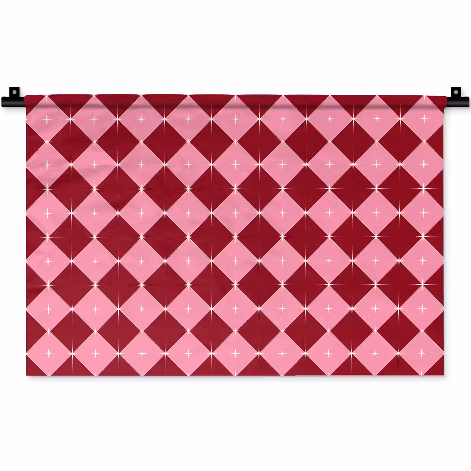 Wandteppich - Stern – Rot – Rosa – Weihnachten — 1