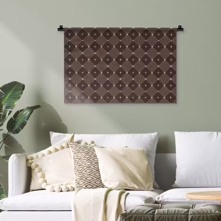 Wandteppich - Stern – Braun – Taupe – Weihnachten — 4