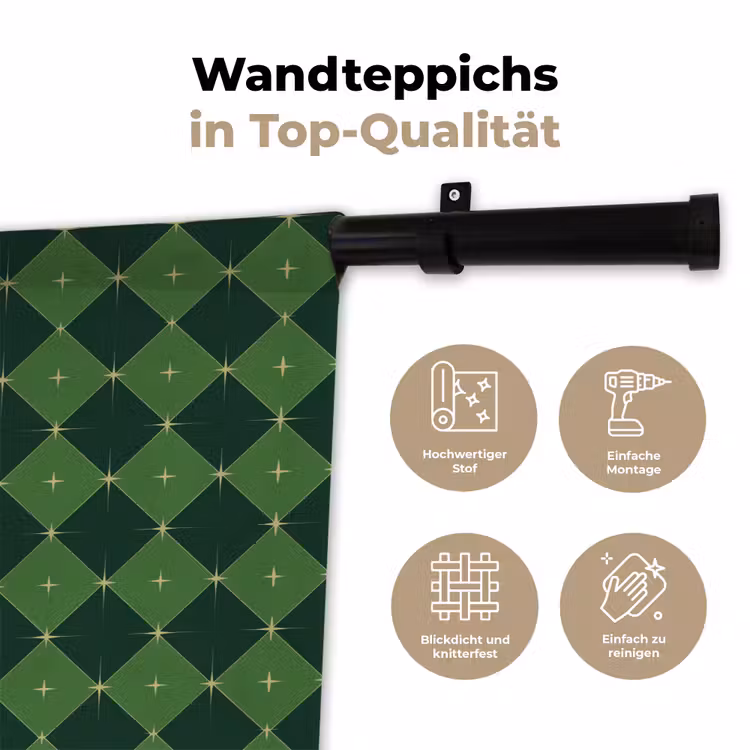 Wandteppich - Stern – Grün – Weihnachten — 7