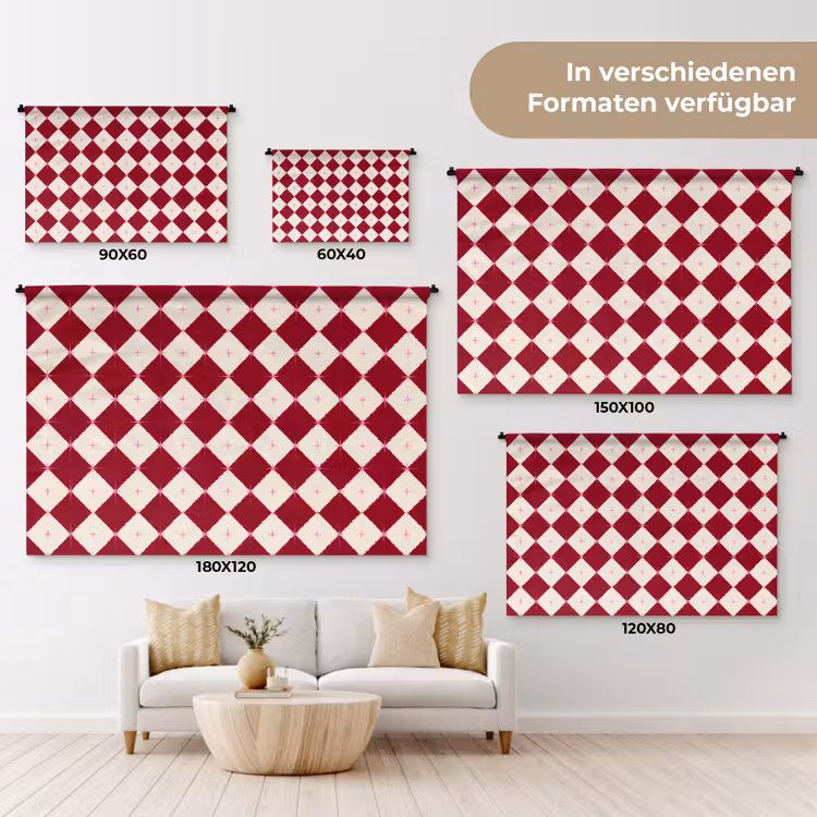 Wandteppich - Stern – Rosa – Rot – Weihnachten — 8