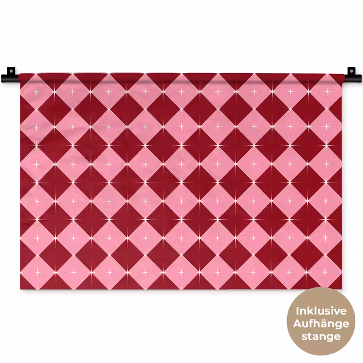 Wandteppich - Stern – Rot – Rosa – Weihnachten — 9
