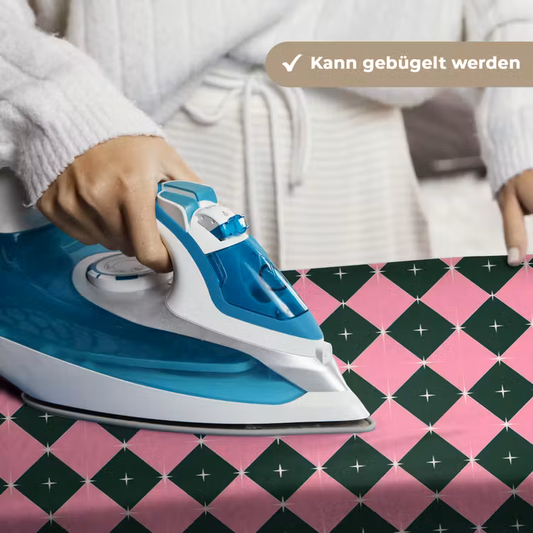 Wandteppich - Weihnachten – Rosa – Grün – Stern — 10
