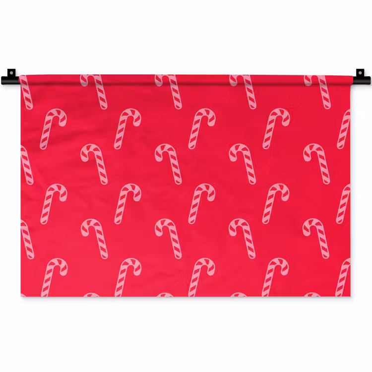 Wandteppich - Weihnachten – Rosa – Rot – Zuckerstange — 1