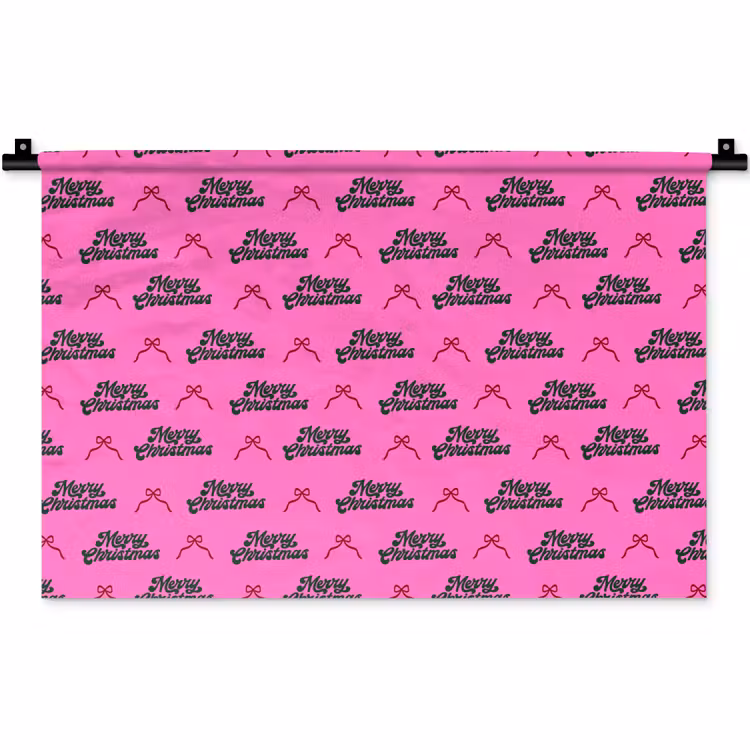 Wandteppich - Text – Neon – Rosa – Weihnachten — 1