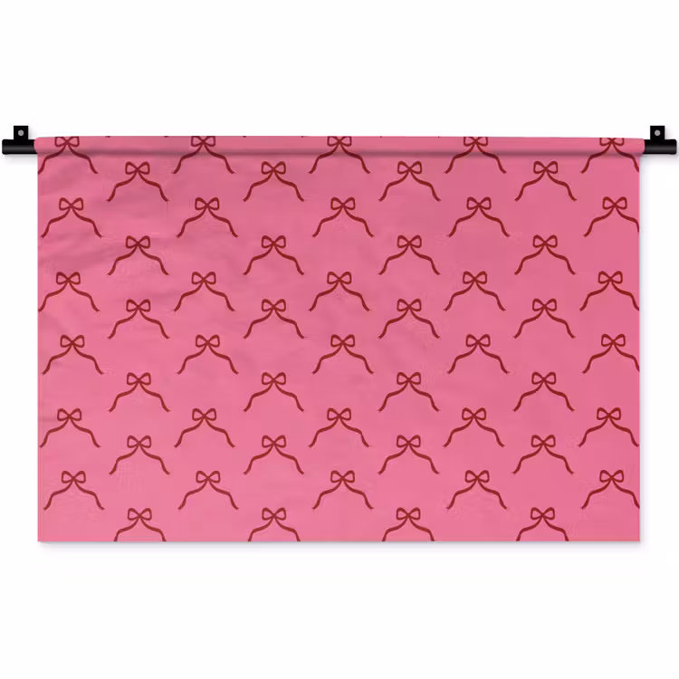 Wandteppich - Schleife – Rot – Rosa – Weihnachten — 1