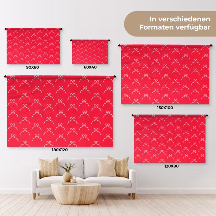 Wandteppich - Schleife – Rot – Weihnachten — 8