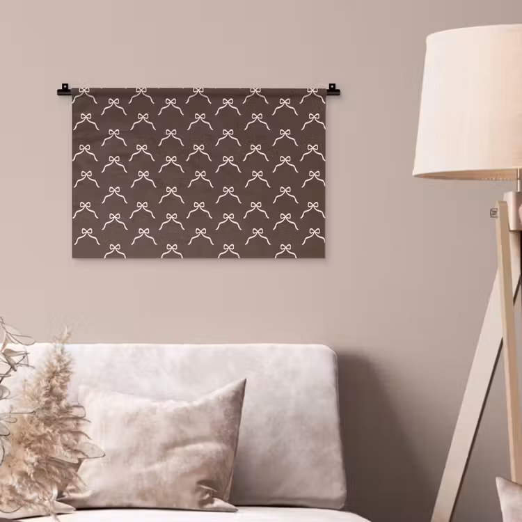 Wandteppich - Weihnachten – Schleife – Braun — 2
