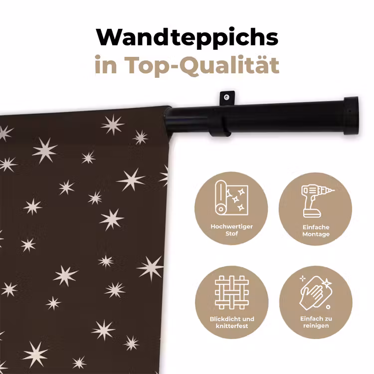 Wandteppich - Braun – Stern – Weihnachten — 7