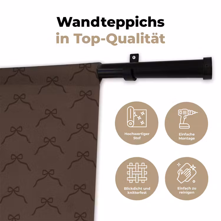 Wandteppich - Braun – Weihnachten – Schleife — 7
