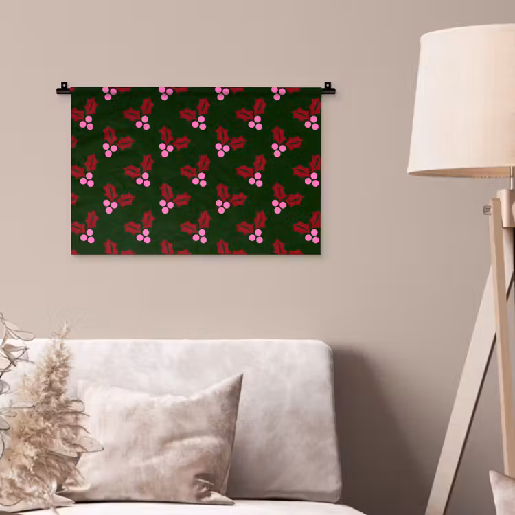 Wandteppich - Neon – Stechpalme – Weihnachten — 2