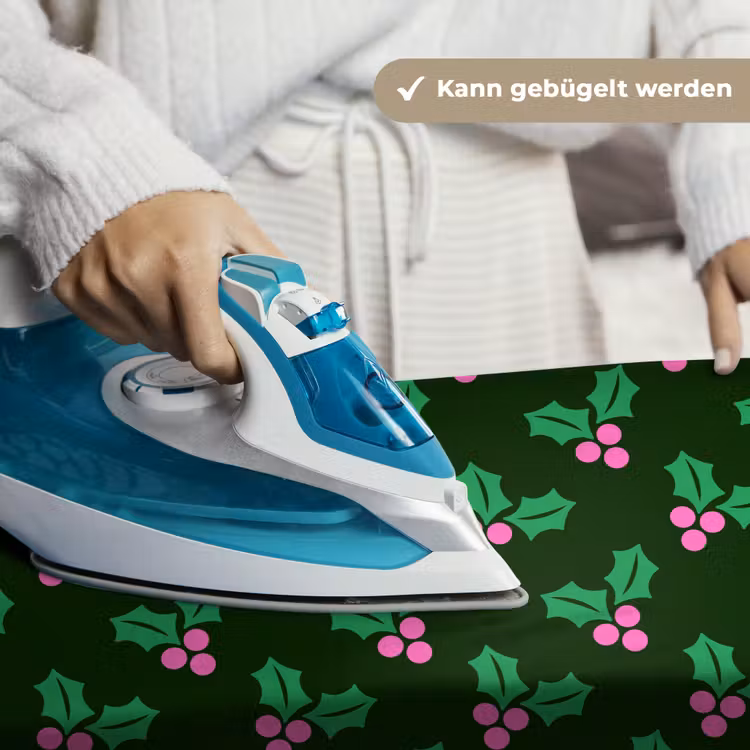 Wandteppich - Stechpalme – Grün – Rosa – Weihnachten — 10