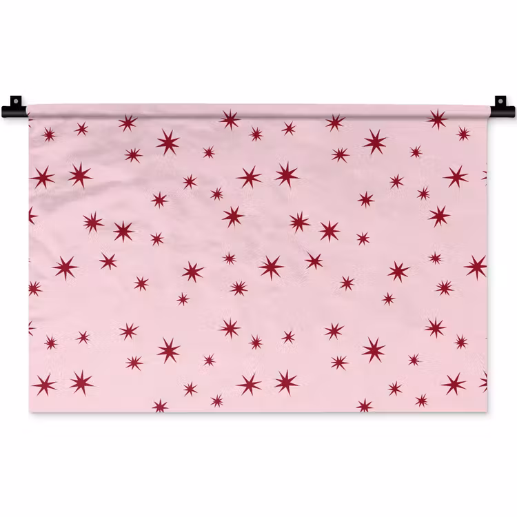 Wandteppich - Stern – Rosa – Rot — 1