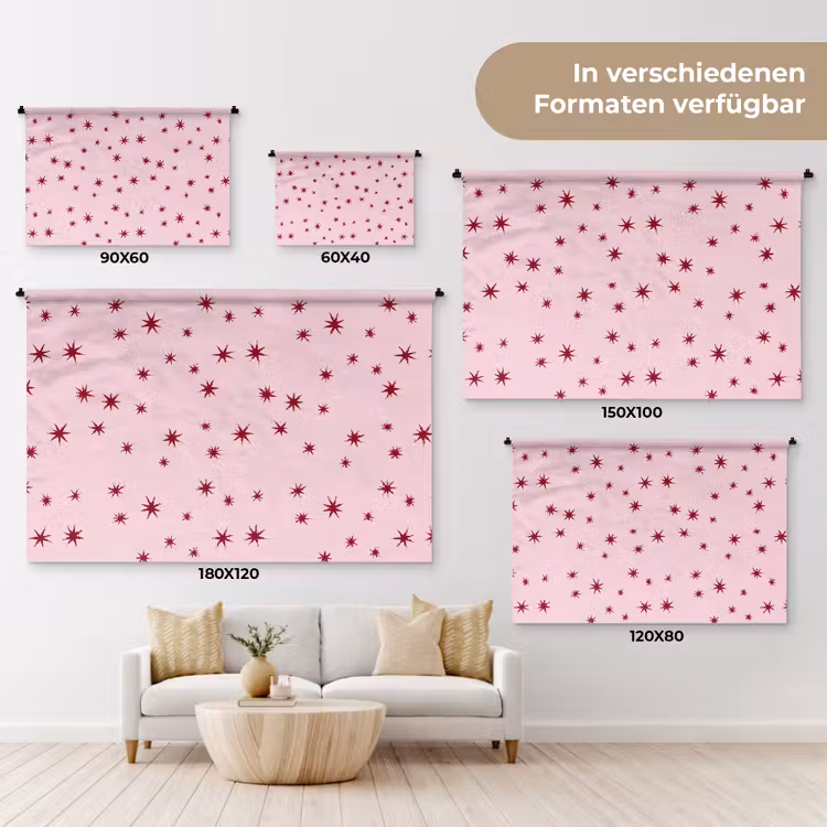 Wandteppich - Stern – Rosa – Rot — 8