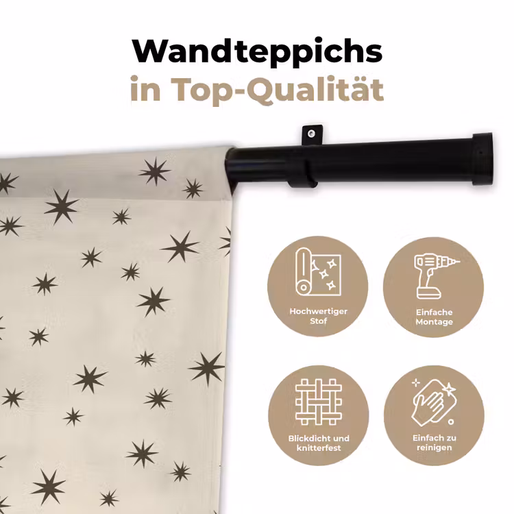 Wandteppich - Weihnachten – Stern – Braun — 7