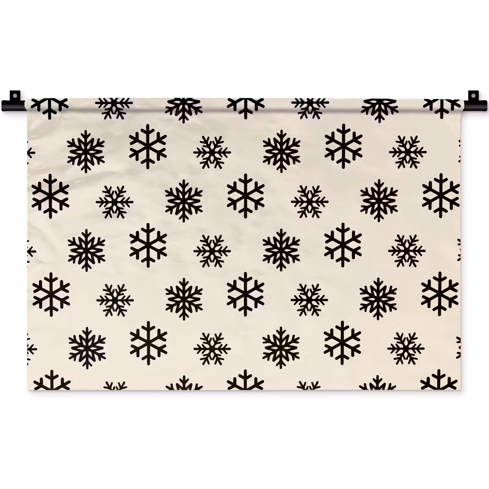 Wandteppich - Schneeflocke – Creme – Weiß — 1