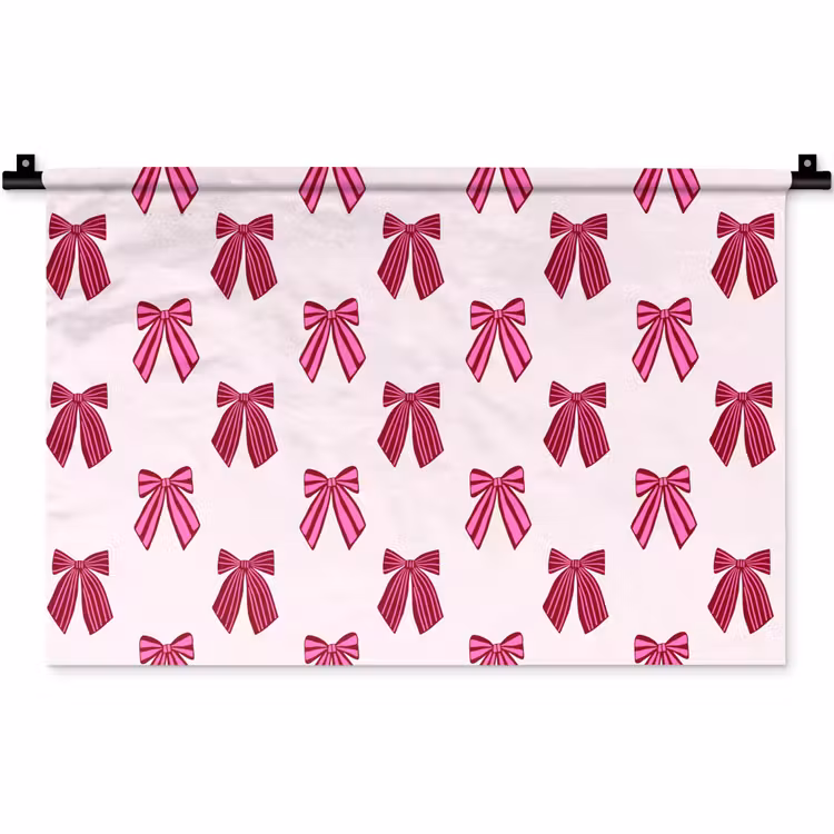 Wandteppich - Schleifen – Weihnachten – Rosa — 1
