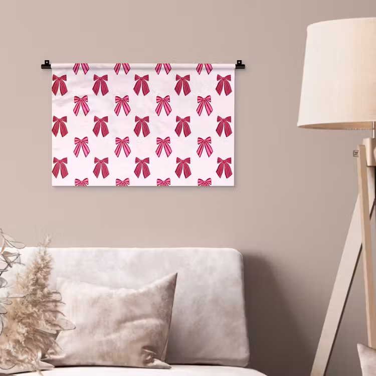 Wandteppich - Schleifen – Weihnachten – Rosa — 2