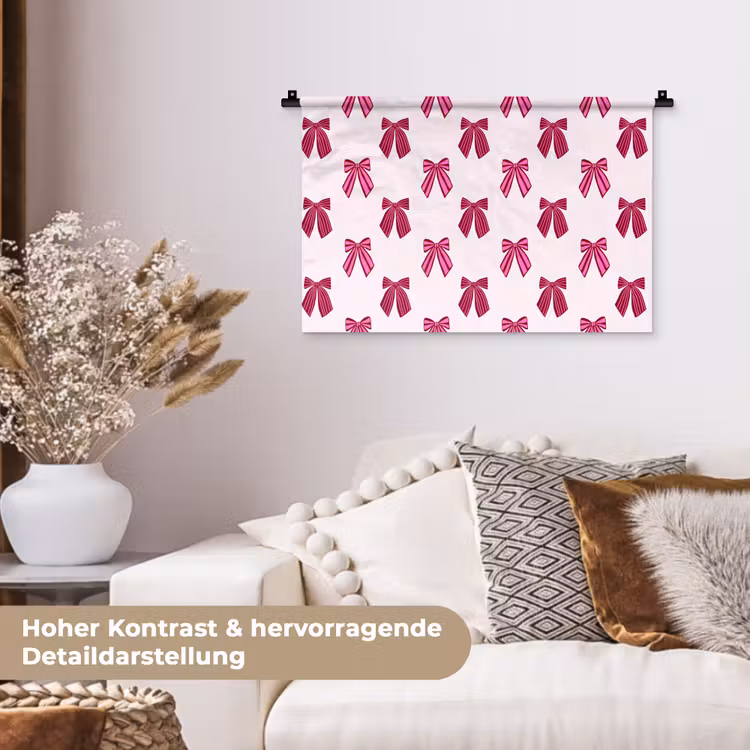 Wandteppich - Schleifen – Weihnachten – Rosa — 6