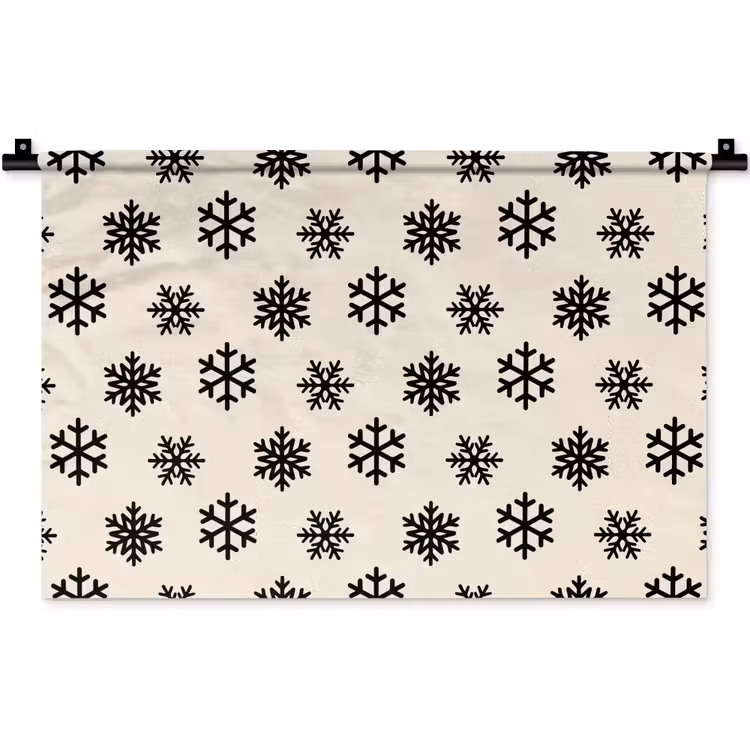 Wandteppich - Schneeflocke – Creme – Weiß — 1