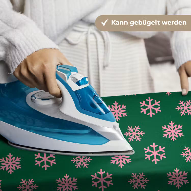 Wandteppich - Schneeflocke – Grün – Rosa – Weihnachten — 10