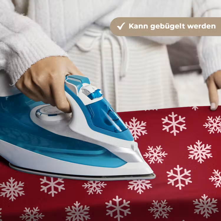 Wandteppich - Schneeflocke – Rot – Rosa – Weihnachten — 10