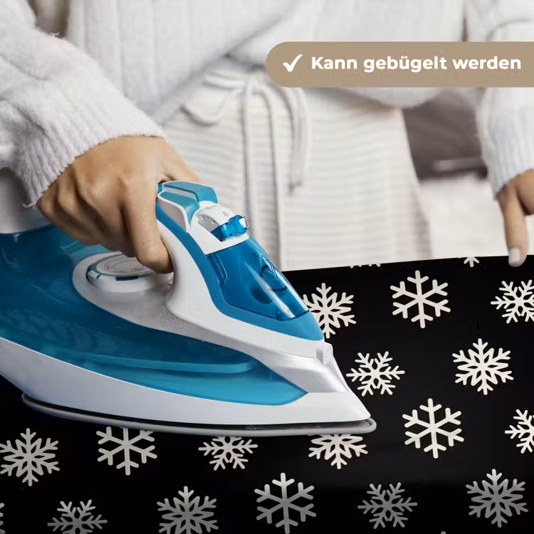 Wandteppich - Schneeflocke – Schwarz – Weiß – Weihnachten — 10