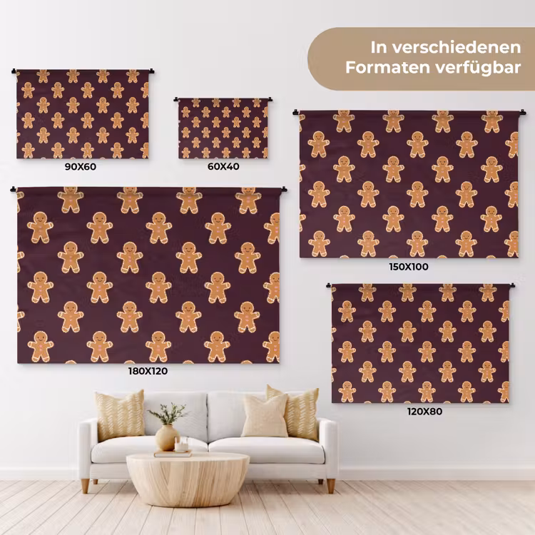Wandteppich - Lebkuchen – Weihnachten – Burgund — 8