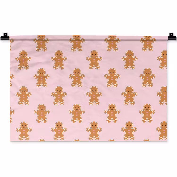 Wandteppich - Lebkuchen – Weihnachten – Rosa — 1