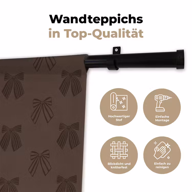 Wandteppich - Schleifen – Weihnachten – Braun — 7