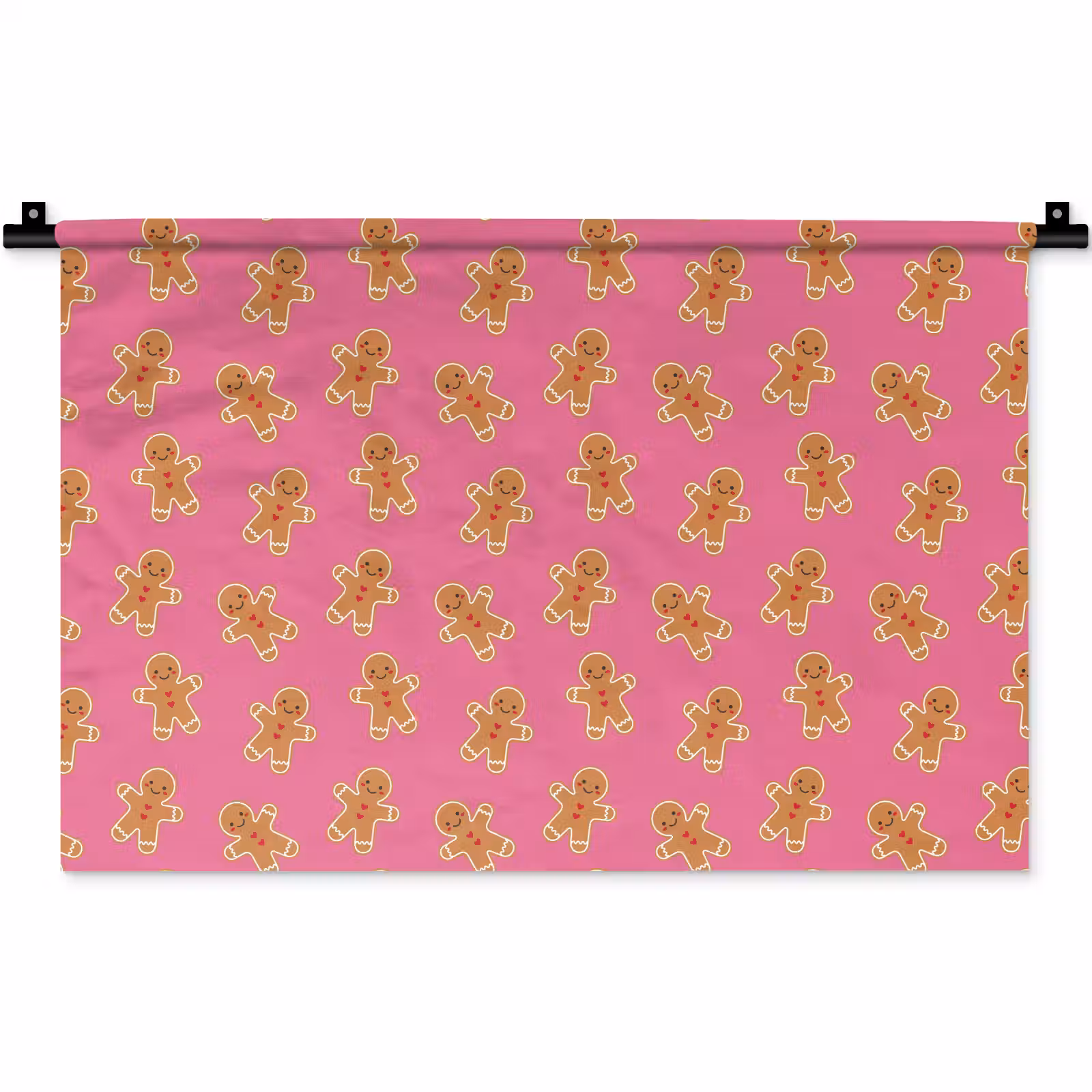 Wandteppich - Lebkuchen – Rosa – Braun – Weihnachten — 1
