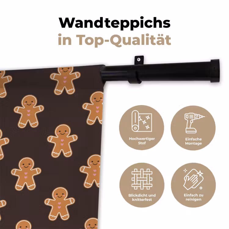 Wandteppich - Lebkuchen – Braun – Weihnachten — 7