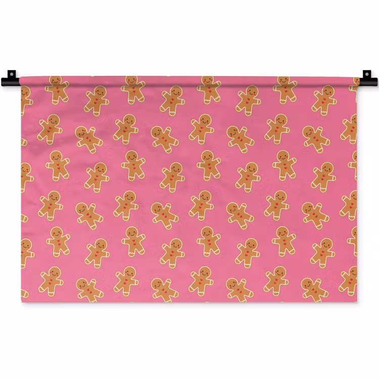 Wandteppich - Lebkuchen – Rosa – Braun – Weihnachten — 1