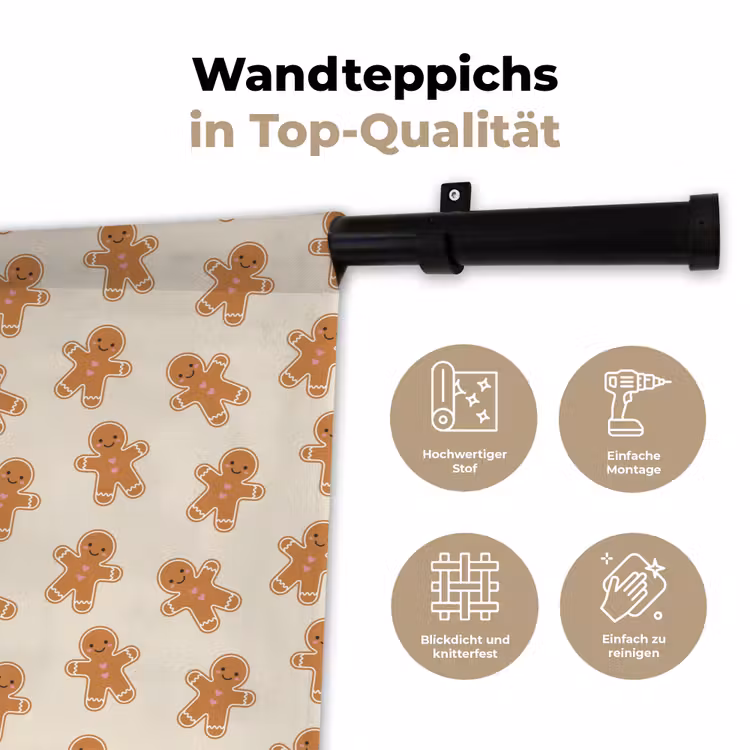 Wandteppich - Lebkuchen – Weihnachten – Creme — 7