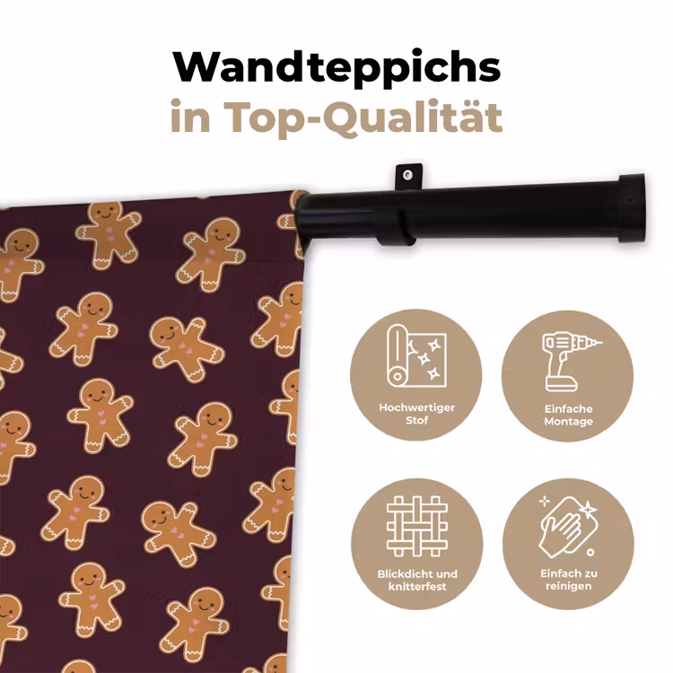 Wandteppich - Burgudy – Pfefferkuchen – Weihnachten — 7