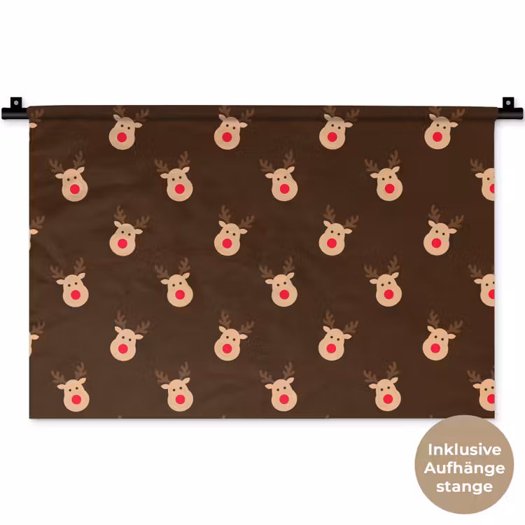 Wandteppich - Rentiere – Weihnachten – Braun — 9