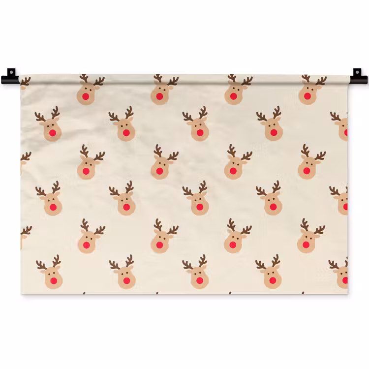 Wandteppich - Rentiere – Weihnachten – Creme — 1