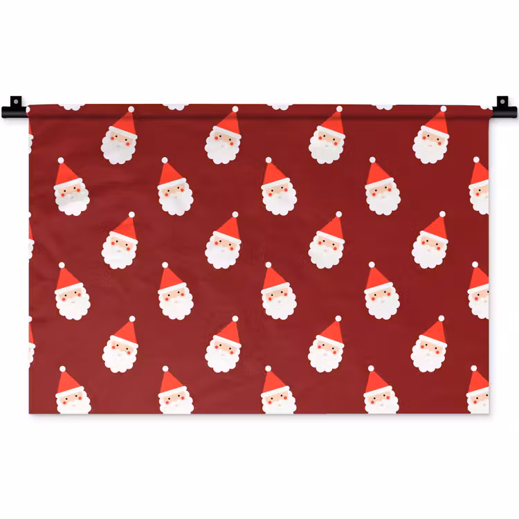 Wandteppich - Weihnachten – Weihnachtsmann – Rot — 1