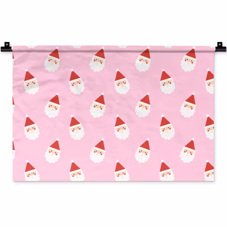 Wandteppich - Weihnachtsmann – Weihnachten – Rosa — 1