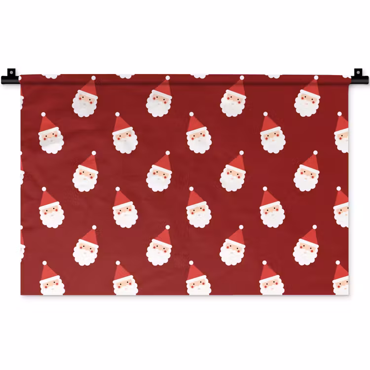 Wandteppich - Weihnachtsmann – Weihnachten – Rot — 1