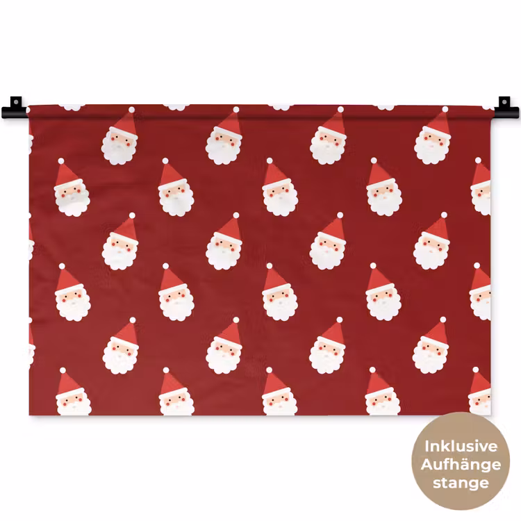 Wandteppich - Weihnachtsmann – Weihnachten – Rot — 9