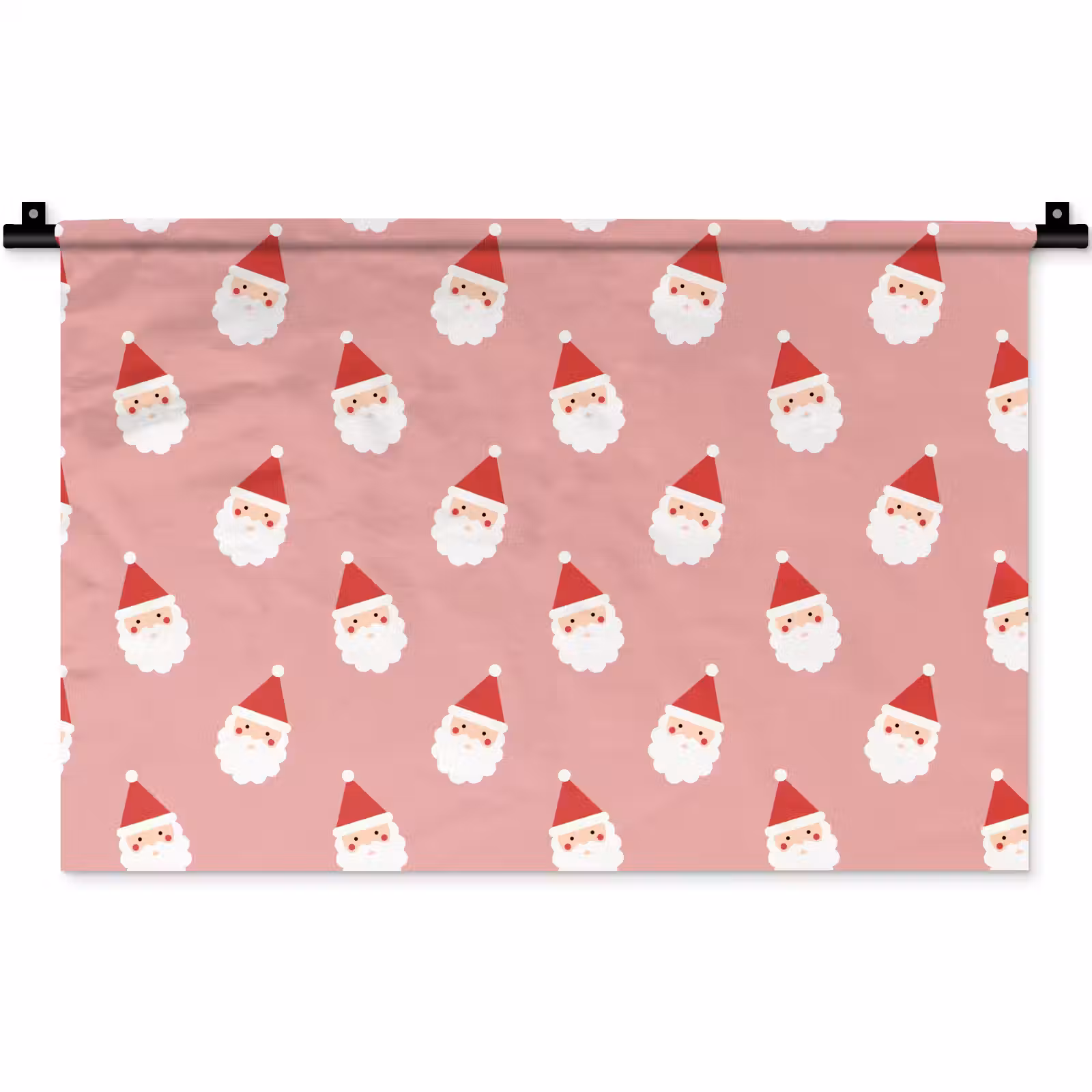 Wandteppich - Weihnachten – Weihnachtsmann – Rosa — 1