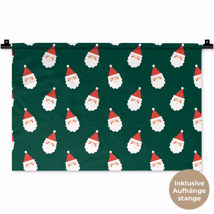 Wandteppich - Weihnachtsmann – Weihnachten – Grün — 9