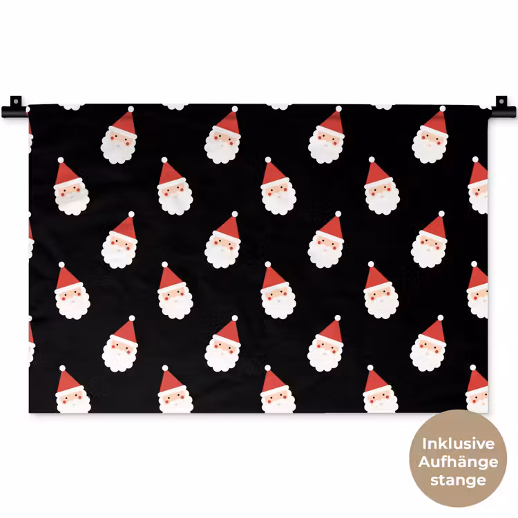 Wandteppich - Weihnachtsmann – Weihnachten – Schwarz — 9