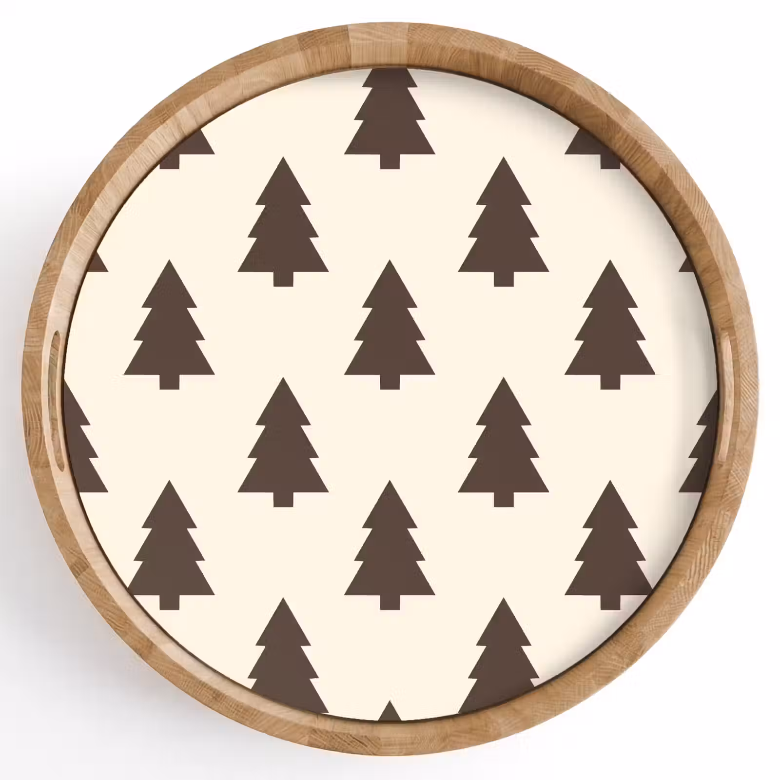 Tablett - Weihnachtsbaum – Creme – Grau — 1